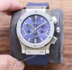 New Hublot Classic Fusion Chronograph King Blue in 42 mm with Gummy strap-Best Replica Hublot Watch